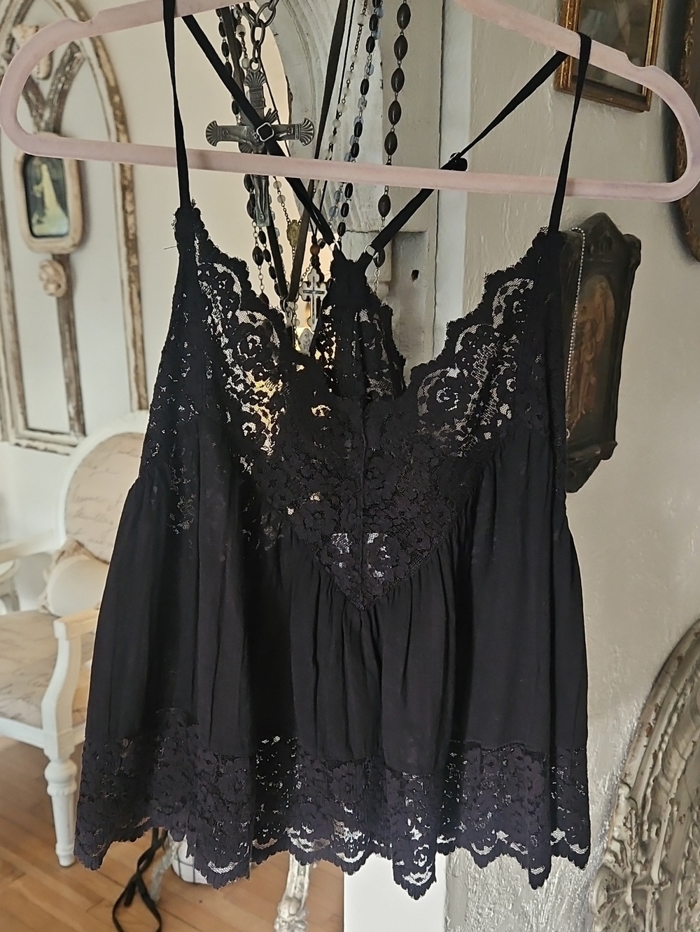 NWT Free People Black Lace Camisole